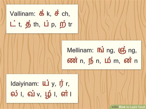 vallinam mellinam idaiyinam in tamil|Tamil script